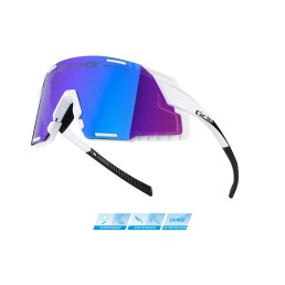 Akiniai FORCE GRIP (balti) mėlyni lęšiai Akiniai FORCE GRIP (balti) mėlyni lęšiai