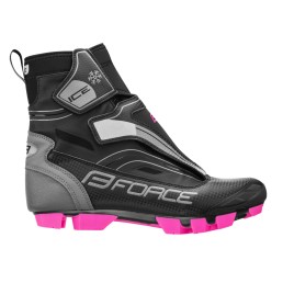 Batai žieminiai FORCE MTB ICE21 LADY, 39 (juoda/rožinė)