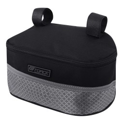 Dviračio krepšys ant vairo FORCE ROLLER (juoda/pilka) Dviračio krepšys ant vairo FORCE ROLLER (juoda/pilka)