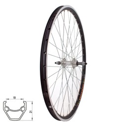 Galinis ratas 26'' STARSCircle J19SZ ratlankis, Force stebulė, V-Brake Galinis ratas 26'' STARSCircle J19SZ ratlankis, Force stebulė, V-Brake