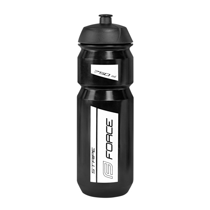 Gertuvė FORCE Stripe 0,75l (juoda/balta) Gertuvė FORCE Stripe 0,75l (juoda/balta)