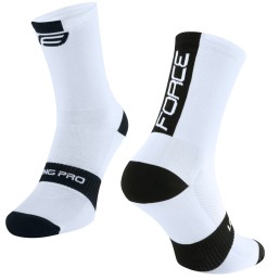 Kojinės FORCE Long PRO, (balta/juoda) S-M 36-41 Kojinės FORCE Long PRO, (balta/juoda) S-M 36-41