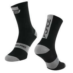 Kojinės FORCE Long PRO, (juoda/pilka) S-M 36-41 Kojinės FORCE Long PRO, (juoda/pilka) S-M 36-41