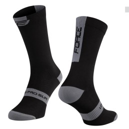 Kojinės FORCE Long PRO SLIM, (juoda/pilka) L-XL 42-46 Kojinės FORCE Long PRO SLIM, (juoda/pilka) L-XL 42-46