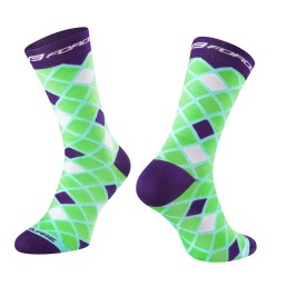 Kojinės FORCE SQUARE (žalia/violetinė) L-XL 42-46 Kojinės FORCE SQUARE (žalia/violetinė) L-XL 42-46