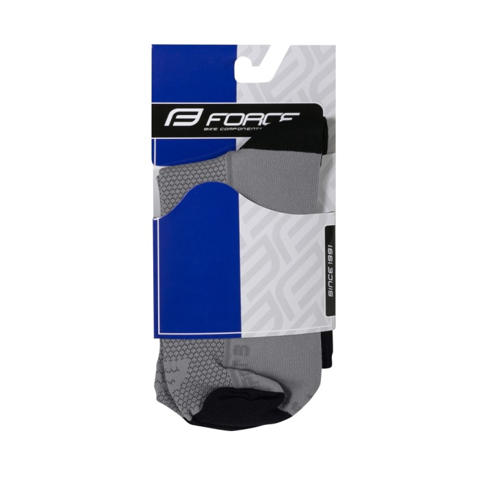 Kojinės trumpos FORCE Sport (juoda/pilka) 36-41 (S-M)