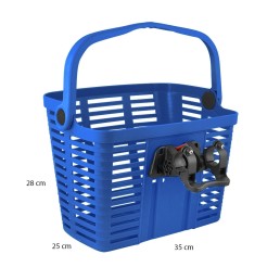 Krepšys su Klick Fix sistema 25,4-31,8mm (priekinis, plastikinis, mėlynas) Krepšys su Klick Fix sistema 25,4-31,8mm (priekinis, plastikinis, mėlynas)