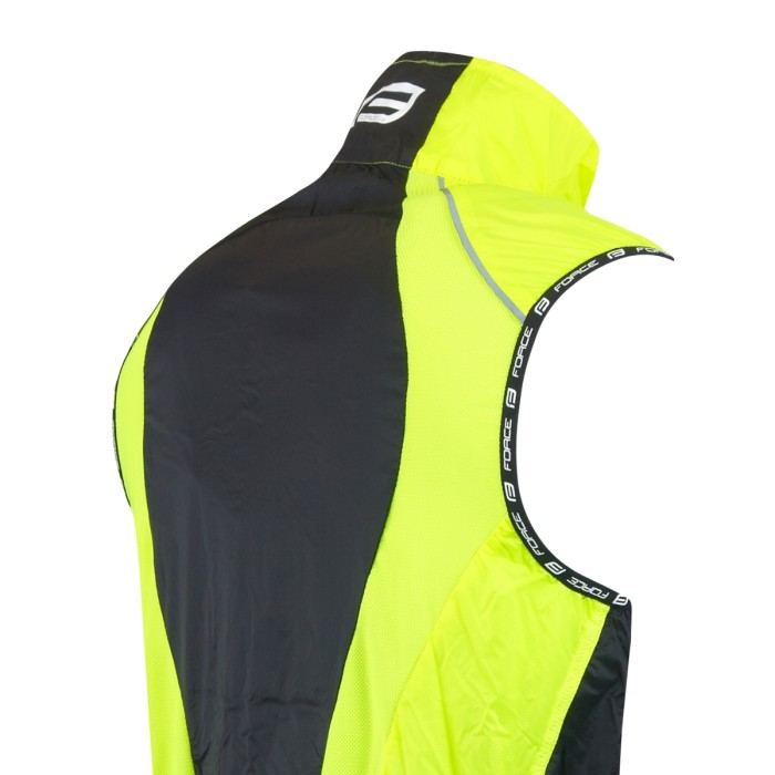 Liemenė nuo vėjo FORCE V53 (fluorescentinė/juoda) M Liemenė nuo vėjo FORCE V53 (fluorescentinė/juoda) M
