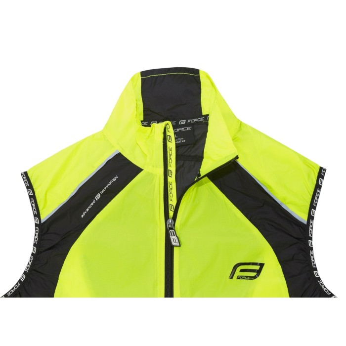 Liemenė nuo vėjo FORCE V53 (fluorescentinė/juoda) M Liemenė nuo vėjo FORCE V53 (fluorescentinė/juoda) M