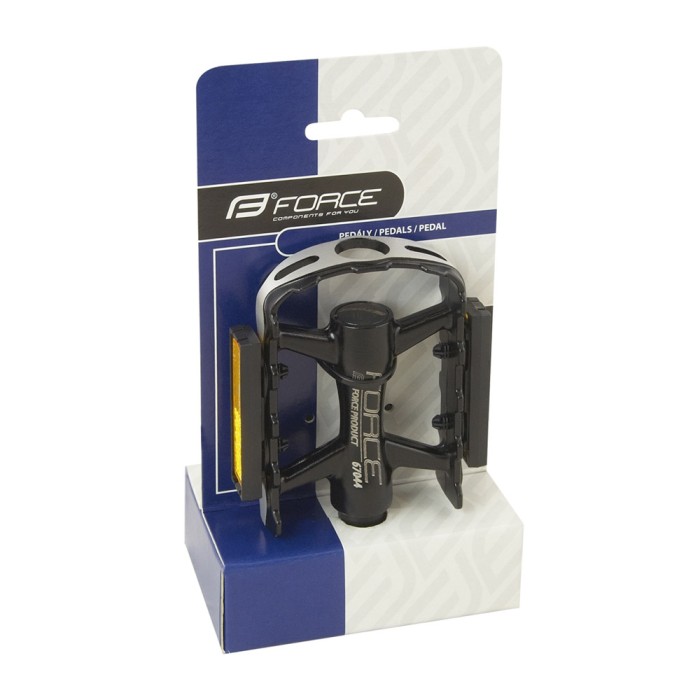 Pedalai FORCE 600 (aliuminiai, juodi)