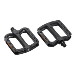 Pedalai KLS Flat 20 (plastikiai, juoda)