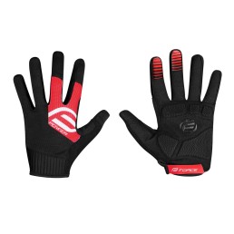 Pirštinės FORCE MTB Power, (juoda/raudona) S