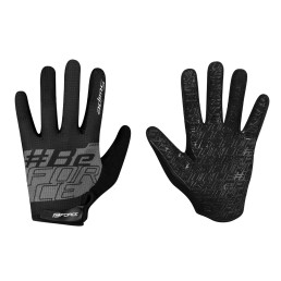 Pirštinės FORCE MTB Swipe Summer (juoda/pilka) L