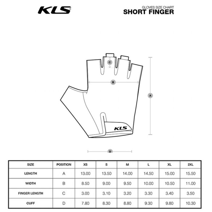 Pirštinės KLS Cutout short 022, XXL (žalios)