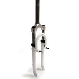 Priekinė šakė 26" 1 1/8" V-brake, su sriegiu (balta)