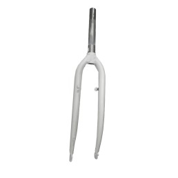 Priekinė šakė 28" 1 1/8"  V-brake 185mm, 50mm sriegis, plieninis (balta)