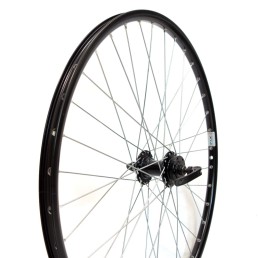 Priekinis ratas 26" juodas dvigubas Ryde ratlankis Guli juoda stebulė 36H Disc 6 varžtų tvirtinimas