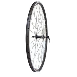Priekinis ratas 26" SC J19SZ V-tipo stabdžiams, 36H, su greitveržle (juodas)