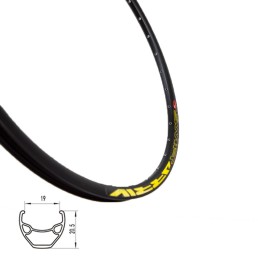 Ratlankis 26'' STARSCircle J19SE 32H dvigubas su kniedėmis diskiniai (juodas)