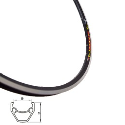 Ratlankis 27,5'' STARSCircle J19SZ 36H dvigubas su kniedėmis v-tipo (juodas)
