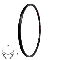 Ratlankis 28/29", HL20D disk 36H, dvigubas, su kniedėmis (juodas)