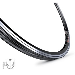 Ratlankis 28/29", MACH1 240, (622x19), 36H V-tipo (juodas)