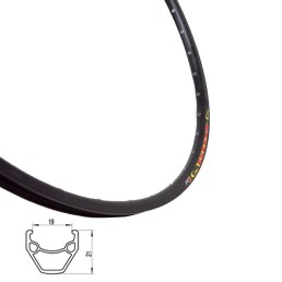 Ratlankis 28/29'' STARSCircle J19SZ 36H dvigubas su kniedėmis diskiniai (juodas)