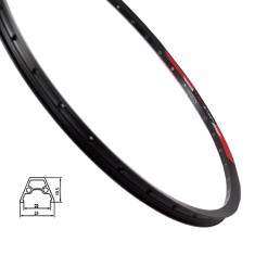 Ratlankis SUNSTART HL20DK 28/29", 36H, dvigubas su kniedėmis, disk (juodas)