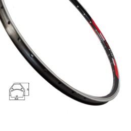 Ratlankis SUNSTART HL21DF-B 28/29", 36H, dvigubas su kniedėmis, v-tipo (juodas)