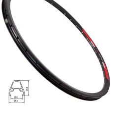 Ratlankis SUNSTART HL21DF-C 28/29", 36H, dvigubas su kniedėmis, disk (juodas)