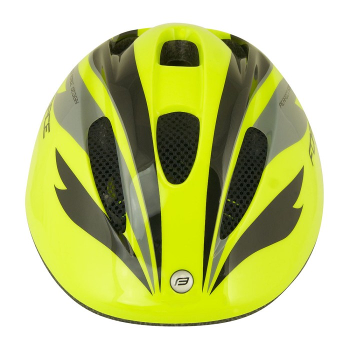 Šalmas FORCE Fun Stripes 52-56cm M (vaikiškas, fluorescentinė/pilka)