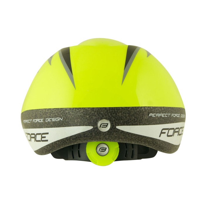 Šalmas FORCE Fun Stripes 52-56cm M (vaikiškas, fluorescentinė/pilka)