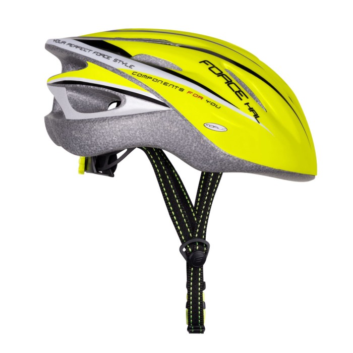 Šalmas FORCE Hal 48-54cm (fluorescentinė/juoda)