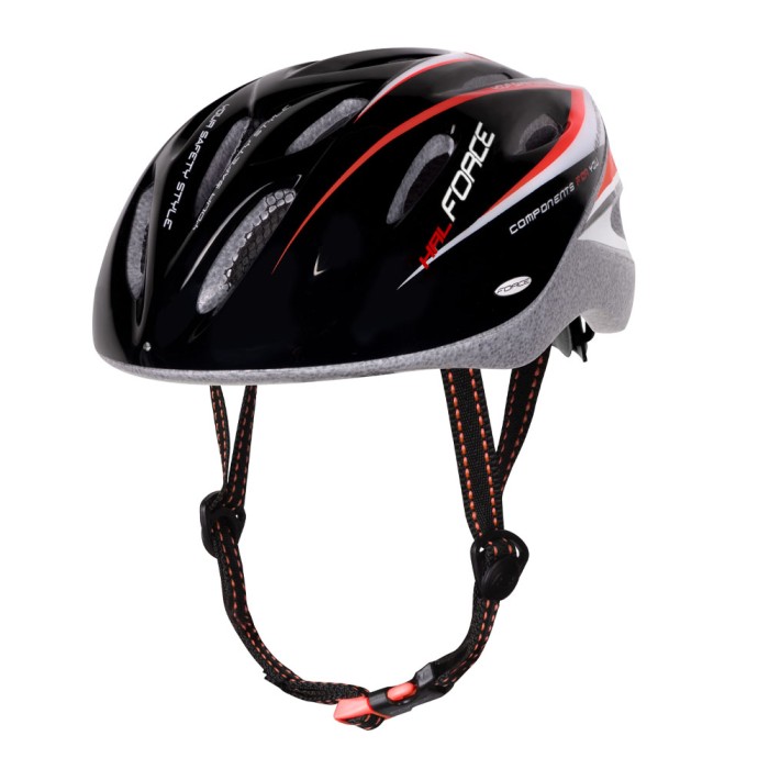 Šalmas FORCE Hal 48-54cm XS-S (juoda/raudona/balta) Šalmas FORCE Hal 48-54cm XS-S (juoda/raudona/balta)