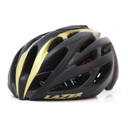 Šalmas LAZER O2 55-61cm (juoda/auksinė)