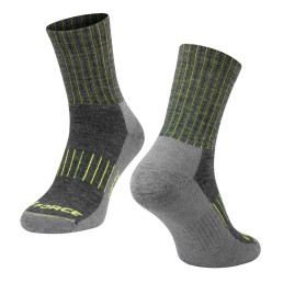 Šiltos kojinės FORCE Artic (pilka/fluorescencinė) L-XL 42-47 Šiltos kojinės FORCE Artic (pilka/fluorescencinė) L-XL 42-47