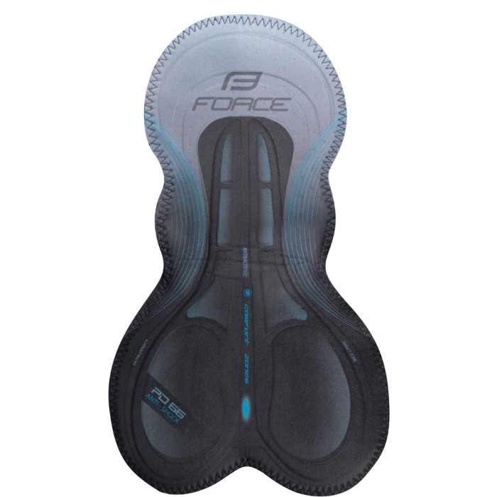 Šortai FORCE B51 su paminkštinimu (juoda/mėlyna) XXL