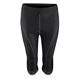Šortai FORCE Lady Bike 3/4 su paminkštinimu (juodi) XXL Šortai FORCE Lady Bike 3/4 su paminkštinimu (juodi) XXL