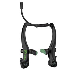 Stabdžiai V-brake E-Bike, priekis + galas, aliuminiai (juodi)