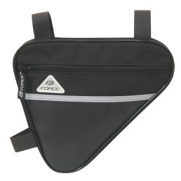 Trikampis rėmo krepšelis FORCE Classic Eco 1,3l (juodas)