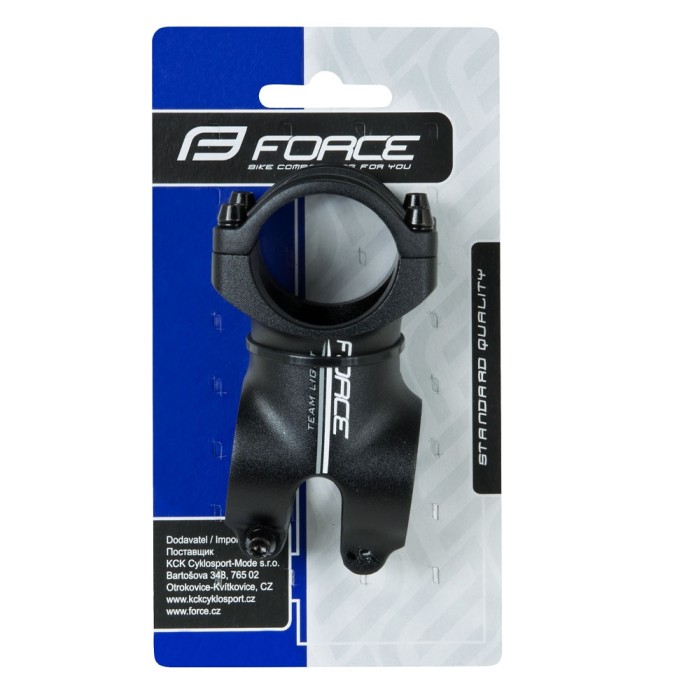 Vairo iškyša FORCE Team light 31,8/50mm 6° (aliuminis, juoda) Vairo iškyša FORCE Team light 31,8/50mm 6° (aliuminis, juoda)