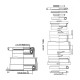 Vairo kolonėlė FORCE pusiau integruota 1 1/8" - 1 1/2" (1,5") 36° 44mm - 56mm Vairo kolonėlė FORCE pusiau integruota 1 1/8" - 1 1/2" (1,5") 36° 44mm - 56mm
