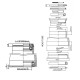 Vairo kolonėlė Force Tapered pusiau integruota 1 1/8"- 1 1/2'' 45x 45 Vairo kolonėlė Force Tapered pusiau integruota 1 1/8"- 1 1/2 45x 45