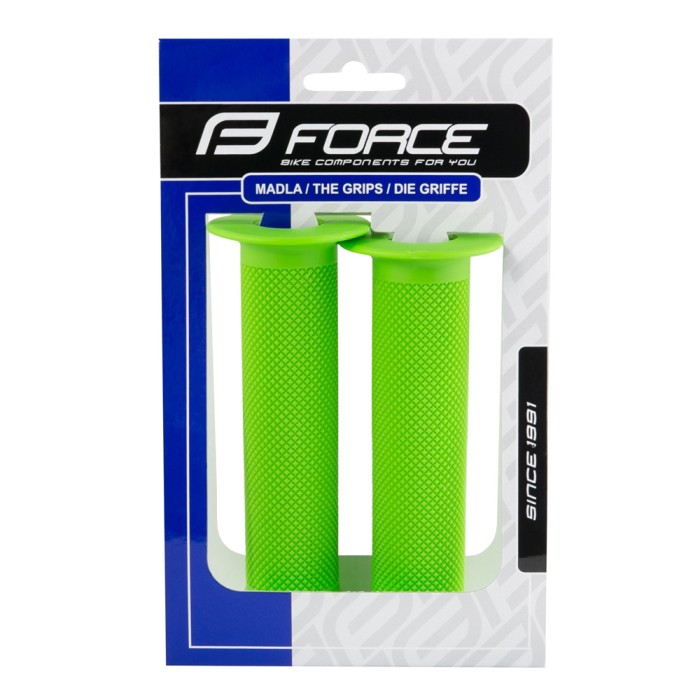 Vairo rankenos FORCE BMX 130mm (guminės, žalios)