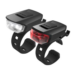 Žibintų komplektas KLS Vega LED 3 funkcijos (juoda)