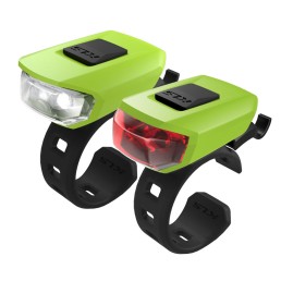 Žibintų komplektas KLS Vega LED 3 funkcijos (laimo)